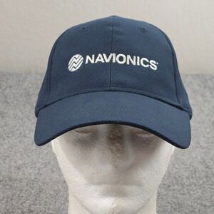 Navionics Hat Blue Cap Adjustable Strapback Cap Nautical Marine Boating Fishing
